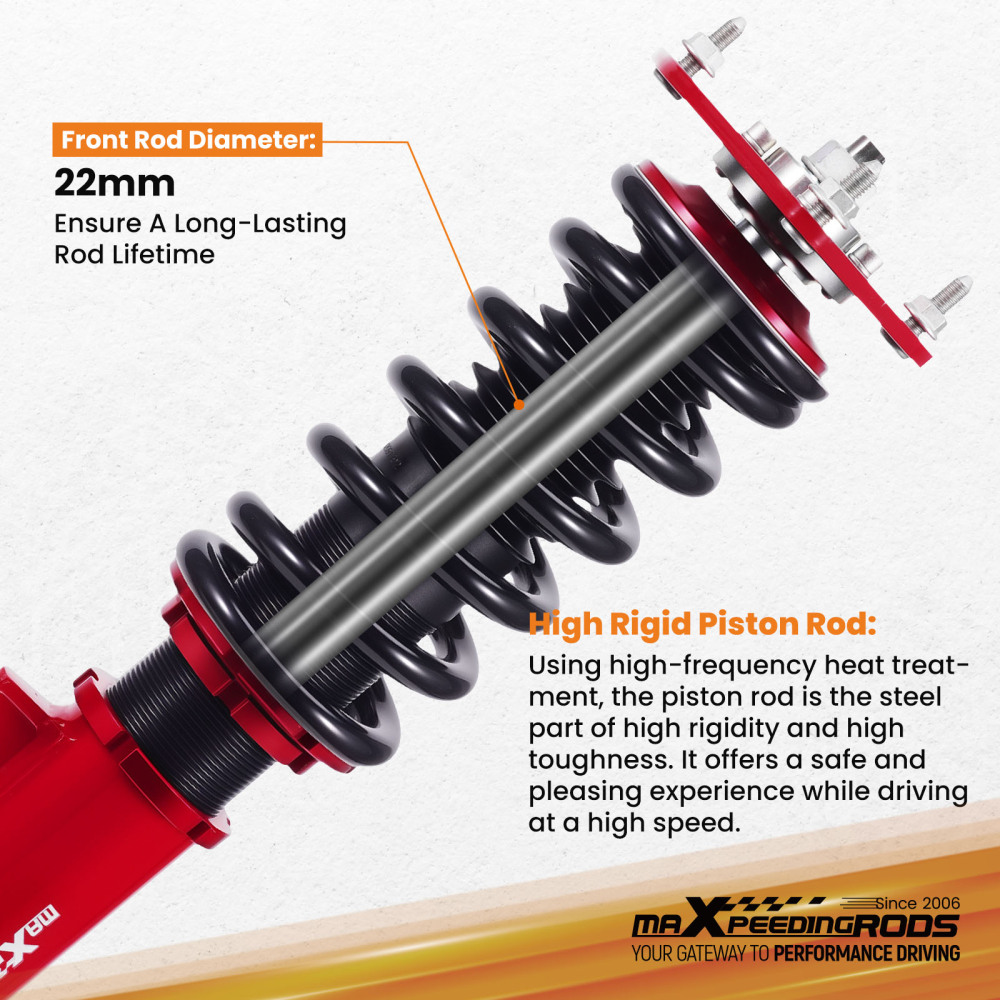 Maxpeedingrods Coilover Suspension Kit compatible for Ford Taurus 1997-2007 Shocks Struts