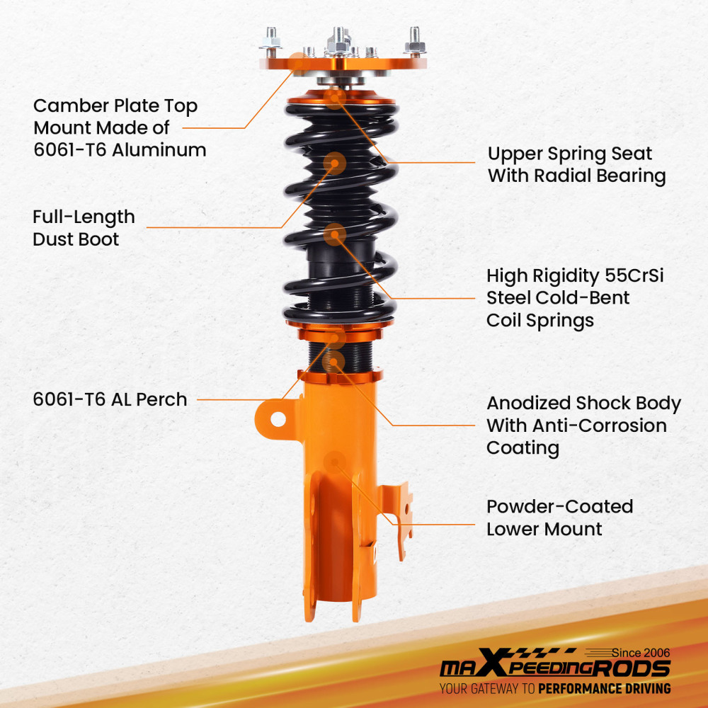Coilover Suspension Kits compatible for Scion TC 2011-2016 AGT20 Height Adj. Shocks Struts