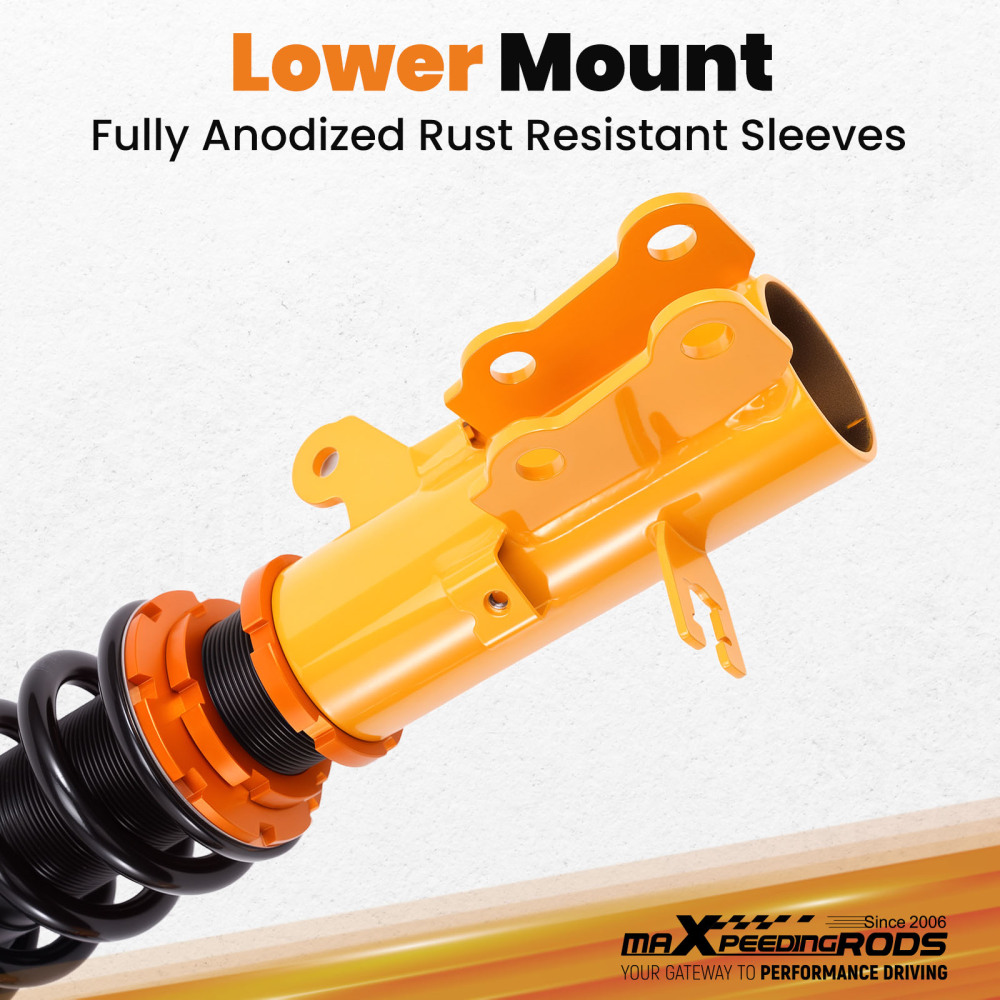 Compatible for Hyundai Tiburon 2003-2008 Adjustable Height Shocks Absorbers Coilovers Kit Lowering Kit