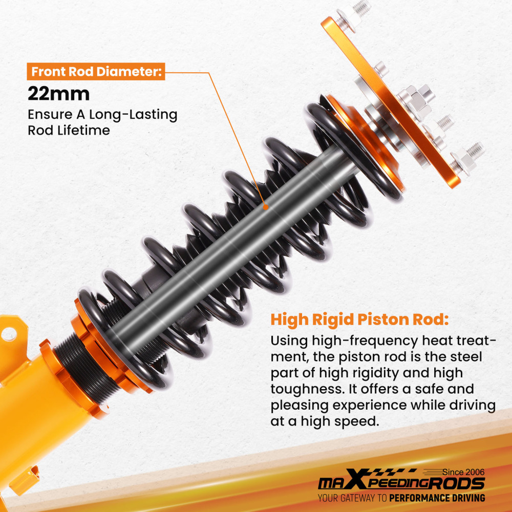 KIT Assetto Regolabile a Ghiera Ammortizzatore compatibile per Hyundai Coupé GK 2002-2009