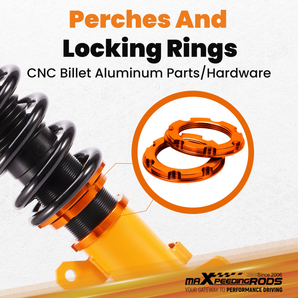 KIT Assetto Regolabile a Ghiera Ammortizzatore compatibile per Hyundai Coupé GK 2002-2009