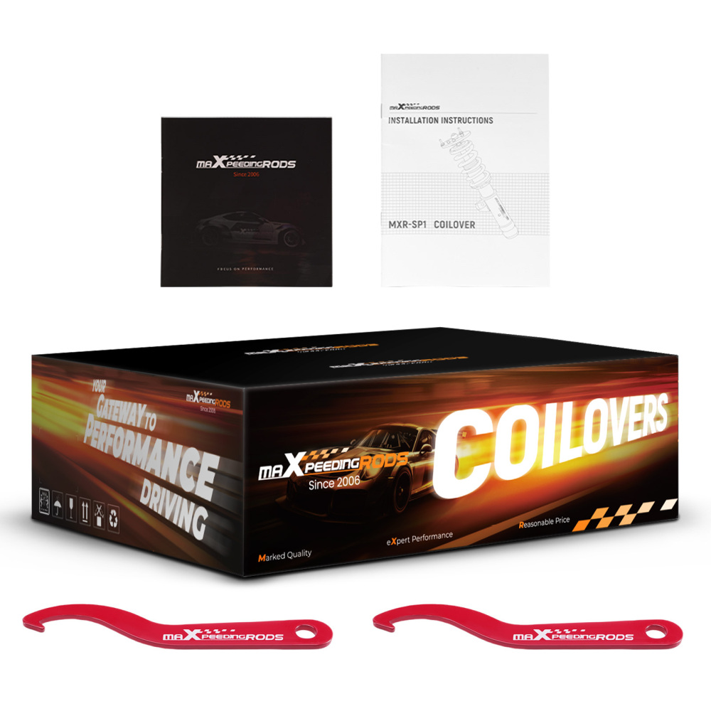 Kit Assetto a Ghiera Ammortizzatori compatibile per Honda Accord 03-07 Regolabile Altezza