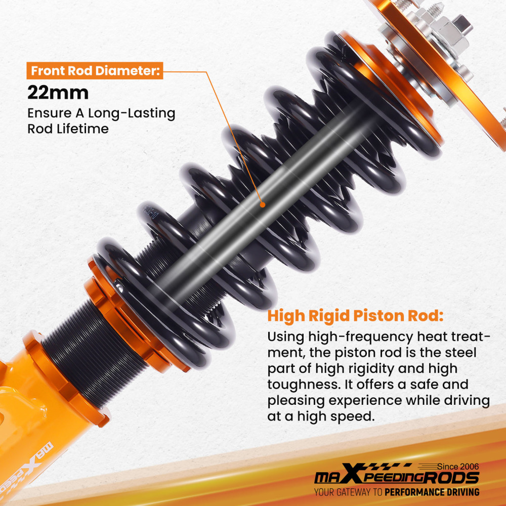 Front Complete Coil Spring Struts Rear Shocks compatible for Scion xB 2004-2006 Coilovers