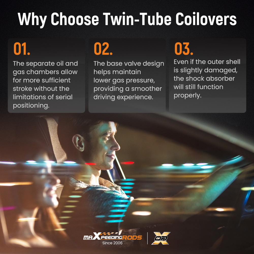 MaXpeedingrods Coilovers Lowering Kit compatible for Tesla Model 3 AWD Height Adjustable