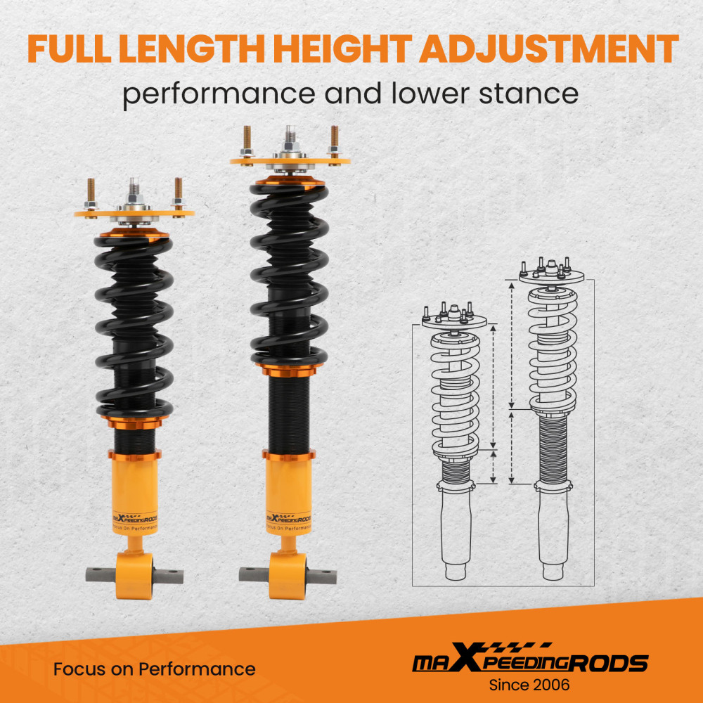 Struts Shocks Absorbers compatible for Chevy Avalanche/ Compatible for Tahoe GMC Yukon Front Rear Coilover lowering kit