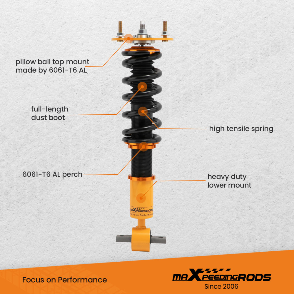 Struts Shocks Absorbers compatible for Chevy Avalanche/ Compatible for Tahoe GMC Yukon Front Rear Coilover lowering kit