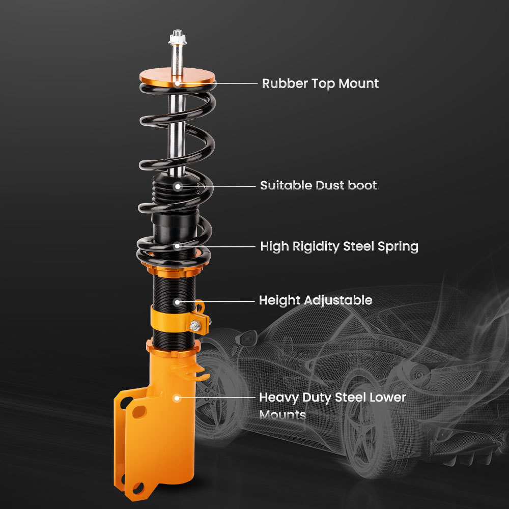 Compatible for BMW X5 E53 2000-2006 2002 2003 2004 2005 2x Front Coilover Shocks Springs Lowering Kit