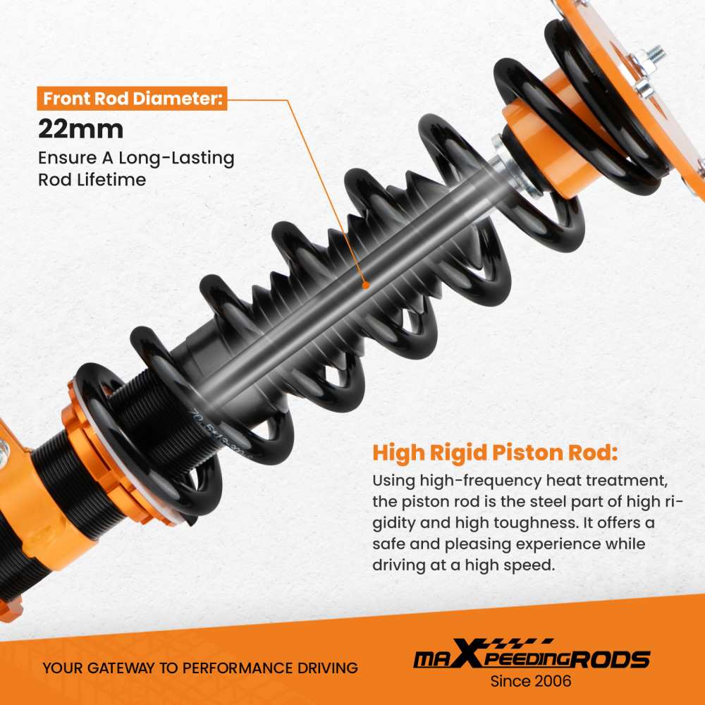 Air to Coil Coilovers ShocksSprings Conversion Kits compatible for BMW X5 E53 2000-2006