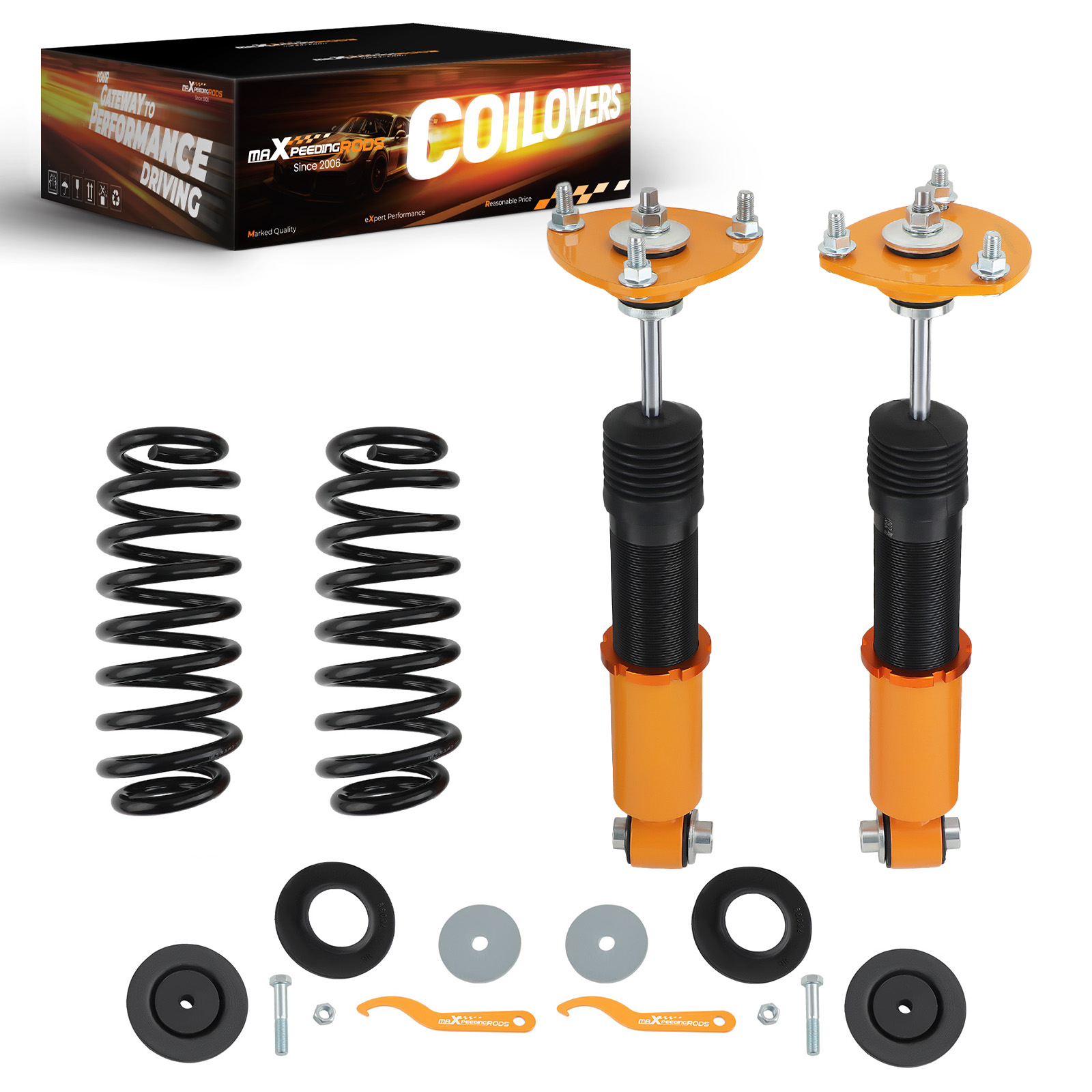 Rear Coilovers Shocks and Springs Adj Height compatible for BMW X5