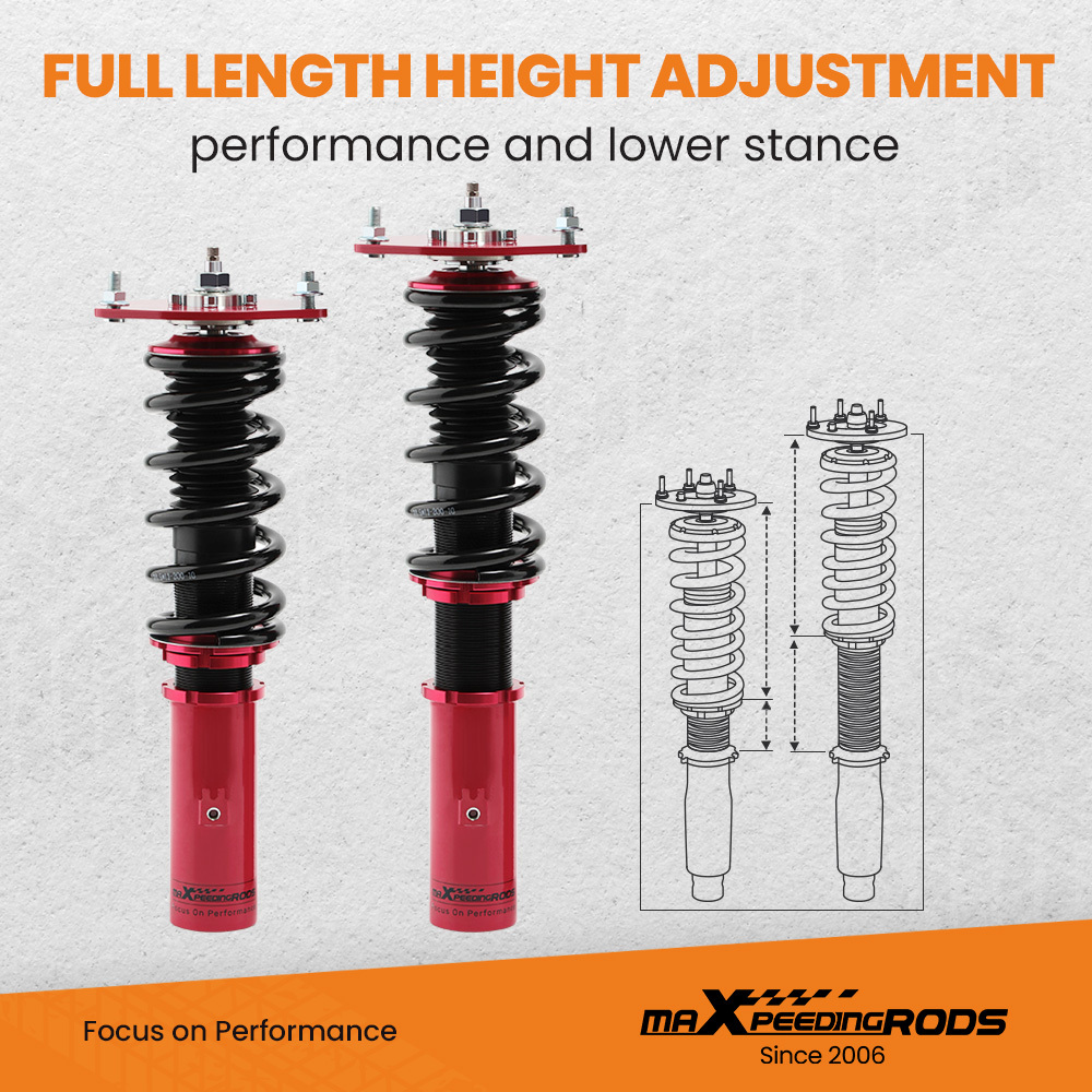 Compatible for Mitsubishi 3000GT compatible for AWD Coilover Suspension Strut 24 Way adj Damper Lowering Kit
