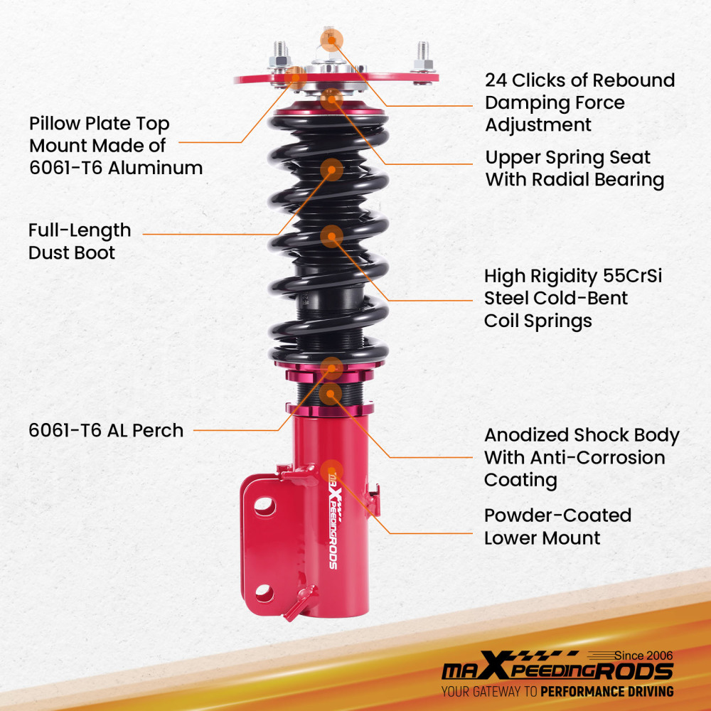 Coilovers Coils compatible for Mitsubishi 3000GT compatible for AWD 1991-1999 92 93 94 95 96 97 98 Shocks lowering kit