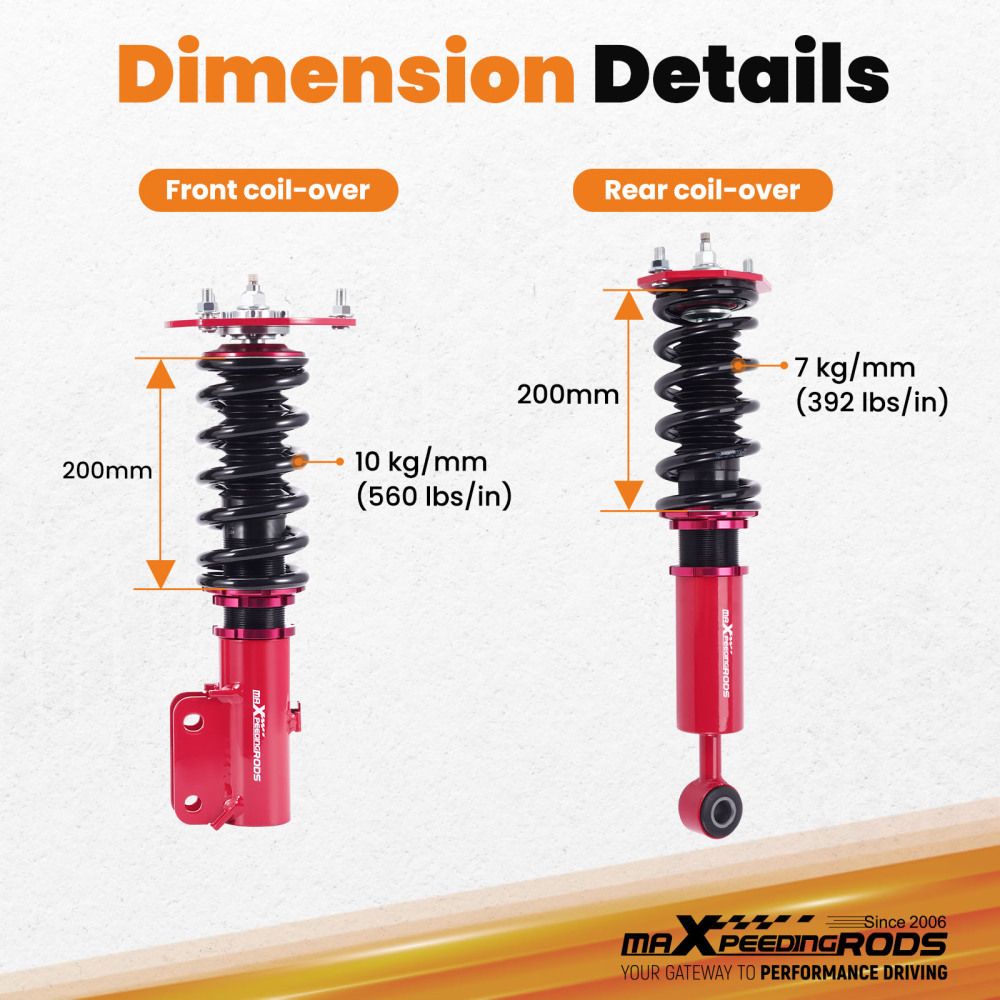 Coilovers Coils compatible for Mitsubishi 3000GT compatible for AWD 1991-1999 92 93 94 95 96 97 98 Shocks lowering kit