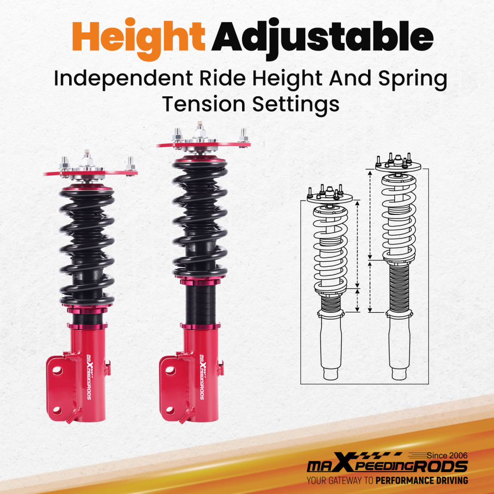 Coilovers Coils compatible for Mitsubishi 3000GT compatible for AWD 1991-1999 92 93 94 95 96 97 98 Shocks lowering kit