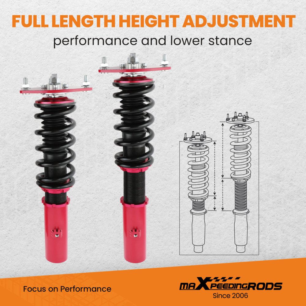 Coilover shock absorber compatible for Mitsubishi 3000GT VR-4 AWD 1991-1999 compatible for Dodge Stealth AWD 1991-1996 lowering kit