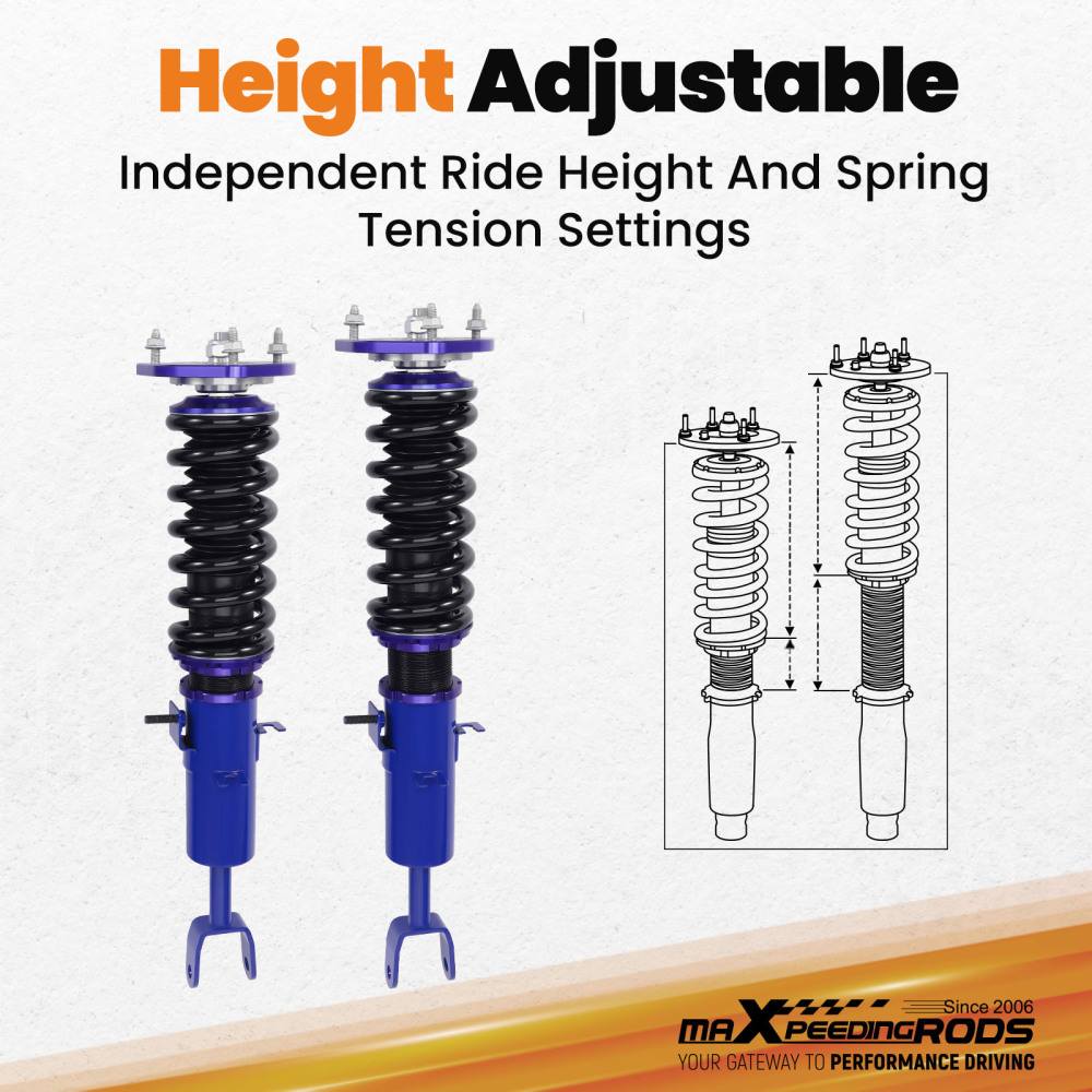 Sospensione Ammortizzatore Coilove Kit compatibile per Nissan 350Z Coupé Z33 compatibile per Infiniti G35