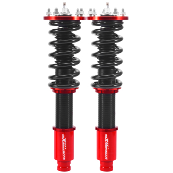 24 Ways Damper ajustable Compatible for Honda Accord 2008-2012 2.4L 3.5L engine Coilovers Suspension Kit RedLowering Kit