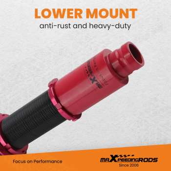 24 Ways Damper ajustable Compatible for Honda Accord 2008-2012 2.4L 3.5L engine Coilovers Suspension Kit RedLowering Kit