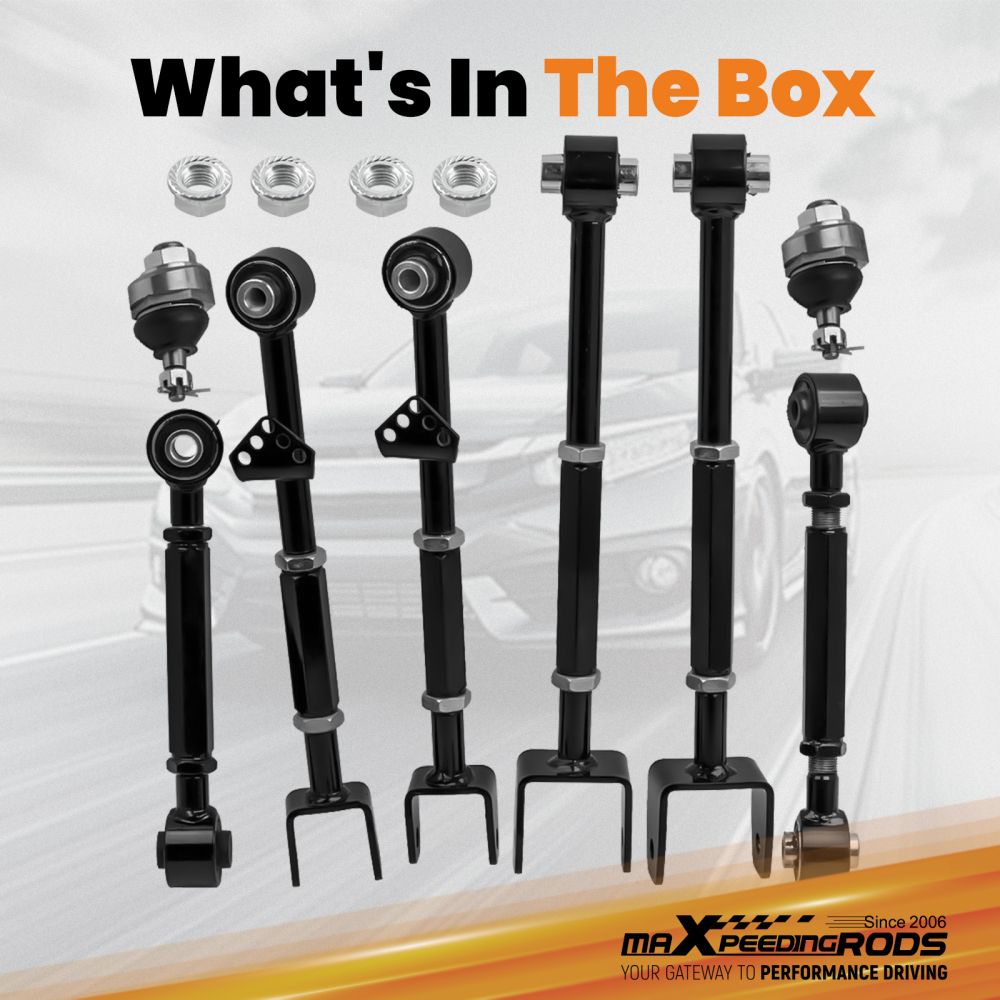 Coilovers +Rear Camber Control Arms Kit compatible for Honda Accord 2008-12 compatible for Acura TSX 09-14