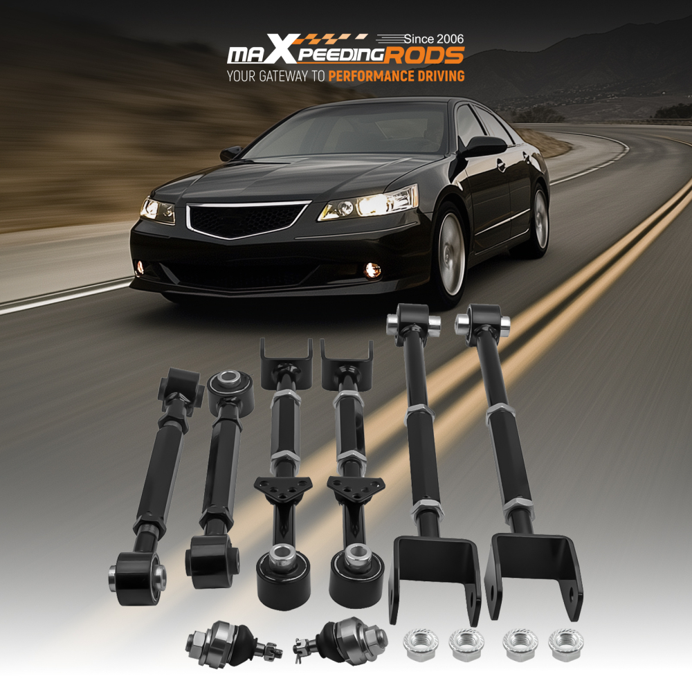 Coilovers +Rear Camber Control Arms Kit compatible for Honda Accord 2008-12 compatible for Acura TSX 09-14