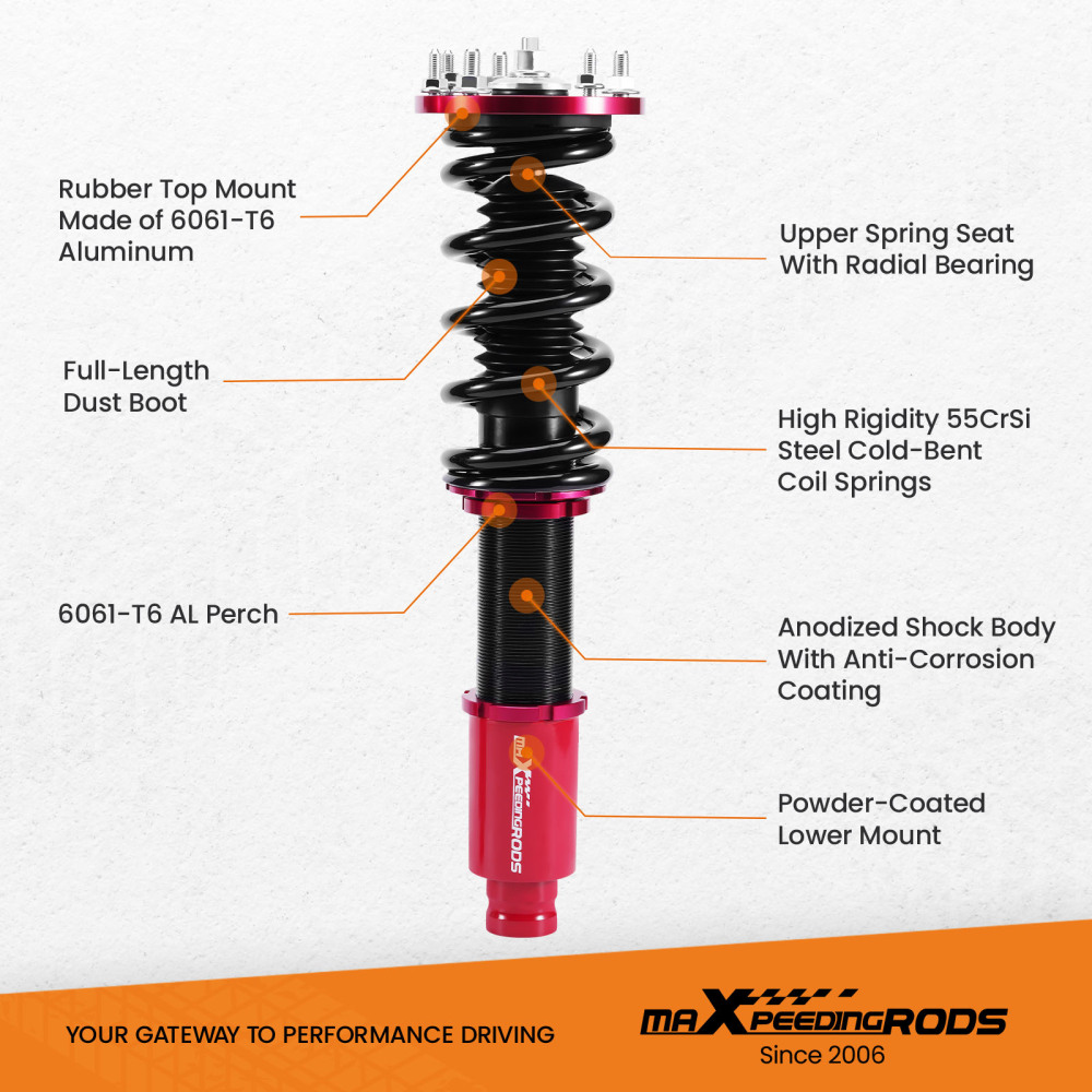 Suspension New Coilover Kit Street compatible for Honda Accord Accord Euro 08~12 Coilovers