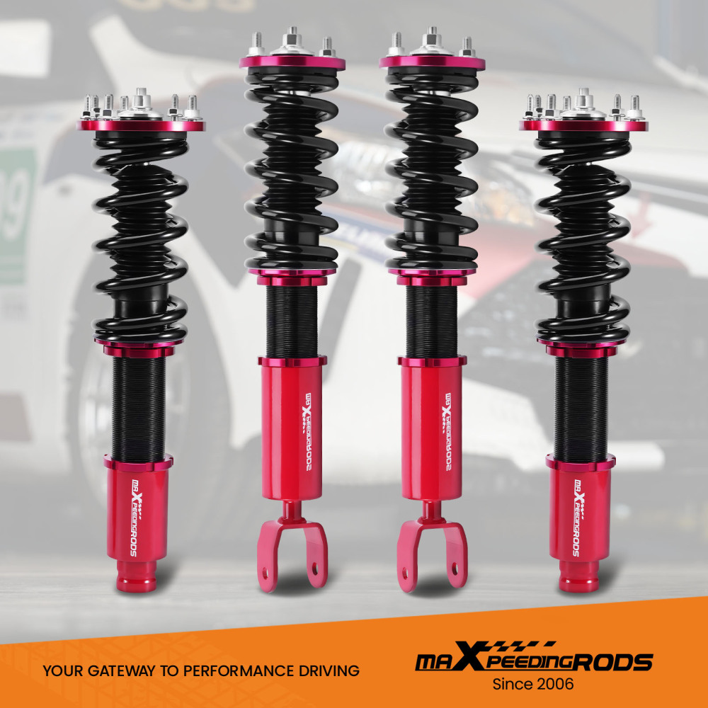 Compatible for Honda Accord 2008-2012 Coilovers Suspension Kit RedLowering Kit