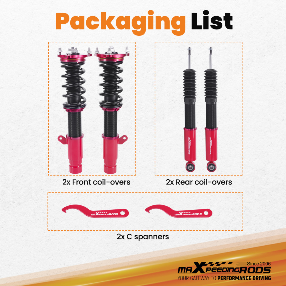 MaXpeedingrods Coilovers Suspension Lowering Kit compatible for Honda Accord 18-22