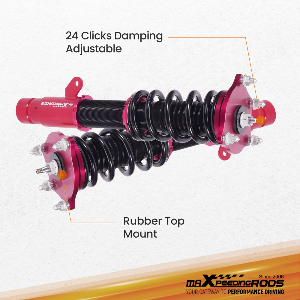 24 Way Adjustable Damper Coilovers Suspension Kit compatible for Honda Accord 18-21 w/o ADS