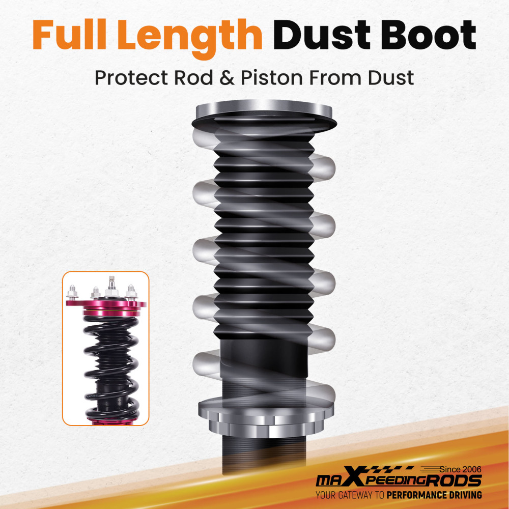 24 Way Adjustable Damper Coilovers Suspension Kit compatible for Honda Accord 18-21 w/o ADS