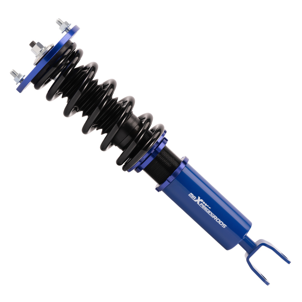 Compatible for Honda Accord 1990 - 1997 compatible for Acura CL 1997 - 1999 Adjustable Height Complete Coilover Kit Blue Coilovers Lowering Kit