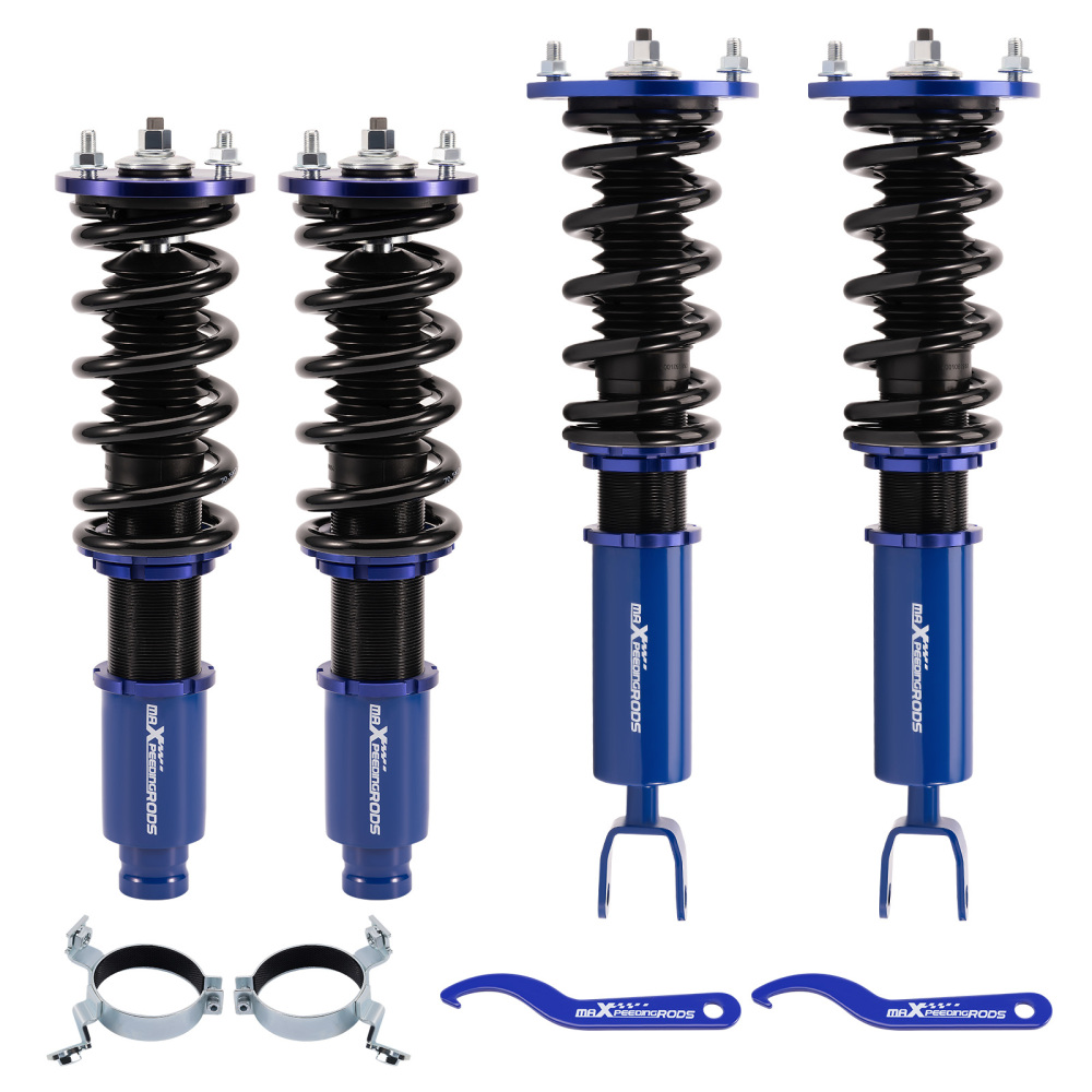 Compatible for Honda Accord 1994-1997 compatible for Acura CL 97-99 Adj. Height Shock Strut Coilovers Blue lowering kit