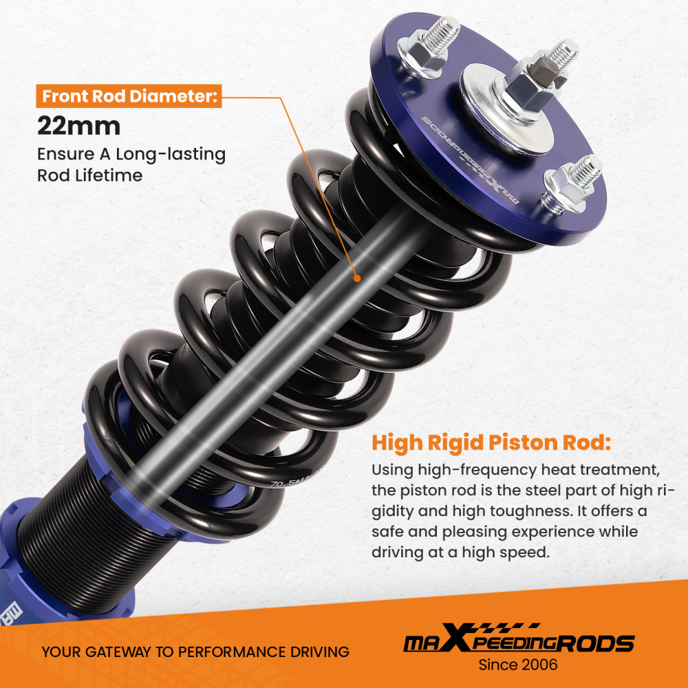 Compatible for Honda Accord 1994-1997 compatible for Acura CL 97-99 Adj. Height Shock Strut Coilovers Blue lowering kit