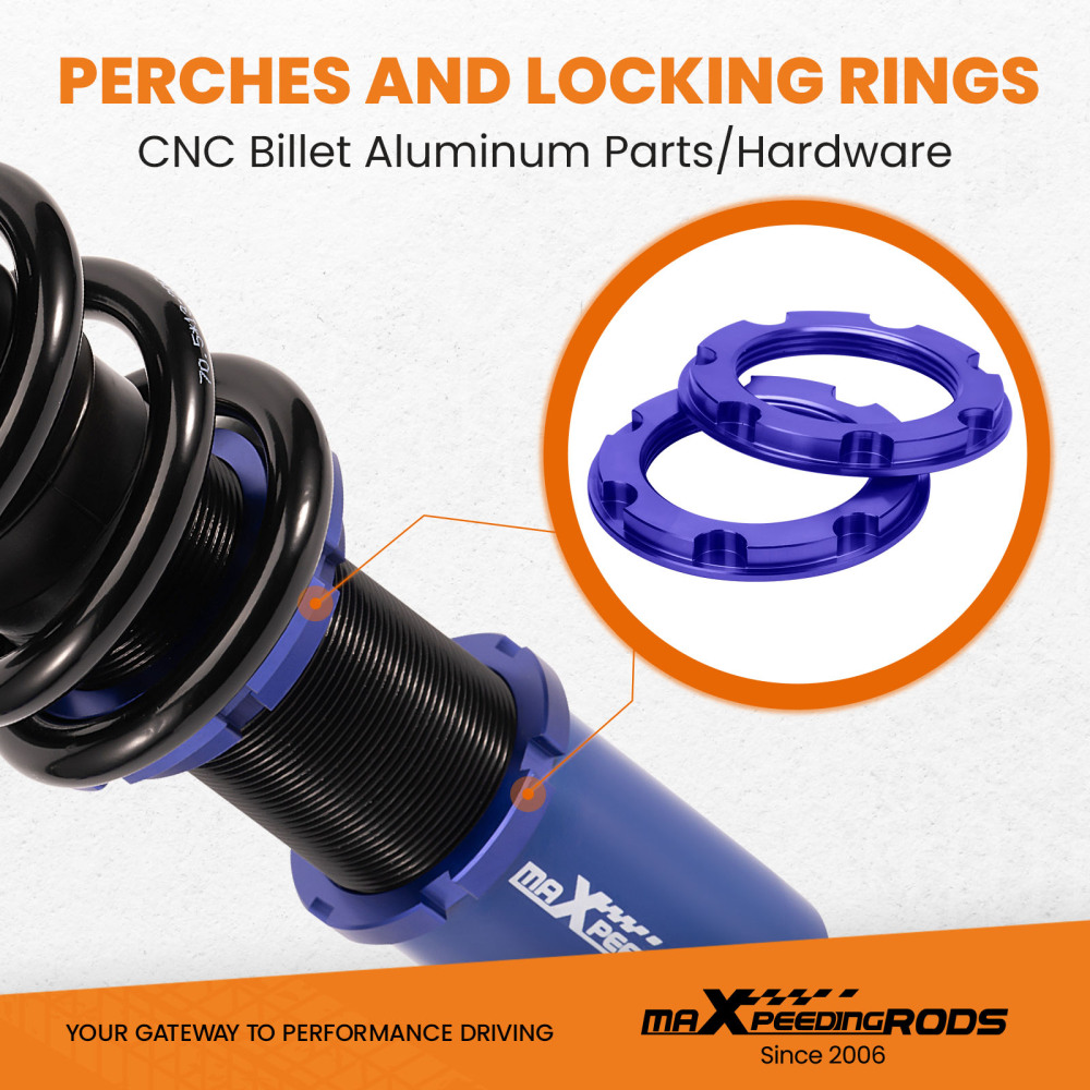 Compatible for Honda Accord 1994-1997 compatible for Acura CL 97-99 Adj. Height Shock Strut Coilovers Blue lowering kit