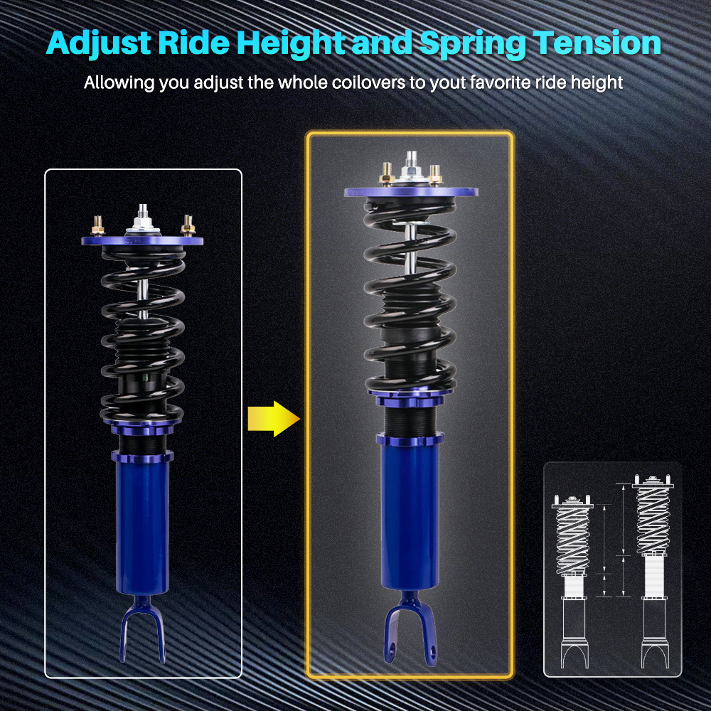 Height Adjustment Coilovers Suspension compatible for Honda Accord DX/EX/LX CD5 CD7 94-97