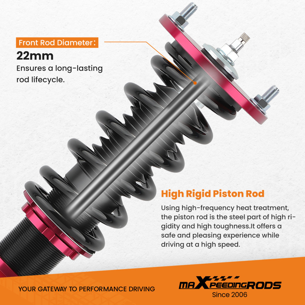 MaXpeedingrods Front 24 Way Damper Coilovers compatible for Honda Accord 90-97 Shock Struts
