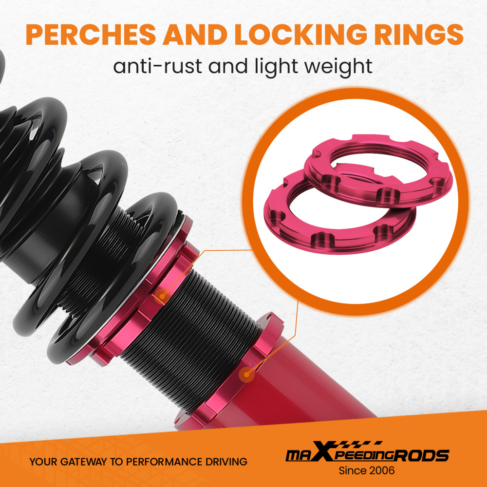 Racing Coilovers compatible for Honda Accord 90-97 compatible for Acura 97-99 CB CD 24 Ways Damper Shocks Lowering Kit