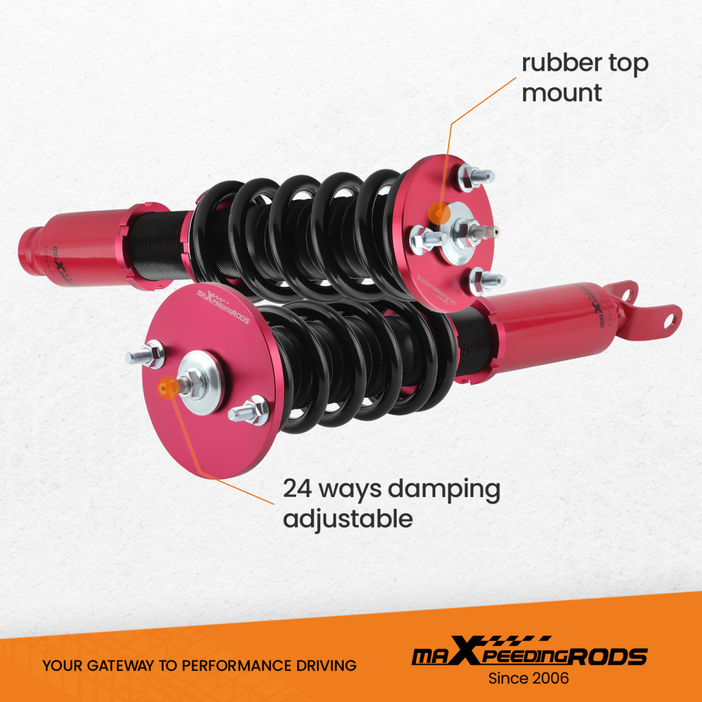 Racing Coilovers compatible for Honda Accord 90-97 compatible for Acura 97-99 CB CD 24 Ways Damper Shocks Lowering Kit