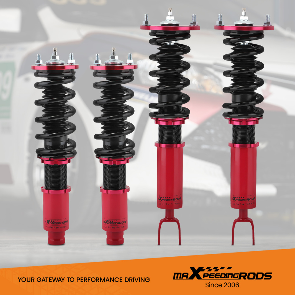 Racing Coilovers compatible for Honda Accord 90-97 compatible for Acura 97-99 CB CD 24 Ways Damper Shocks Lowering Kit