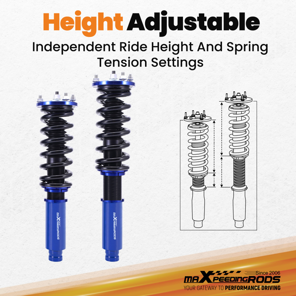 1998 - 2003 compatible for Honda Accord compatible for Acura Adjustable Coilovers Suspension Kit