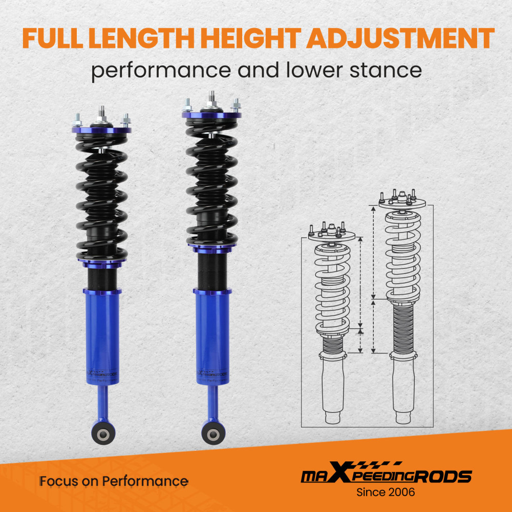 Racing Coilover Suspension Shock Kits compatible for Honda Accord 98-02 99-03 compatible for Acura Coil lowering kit