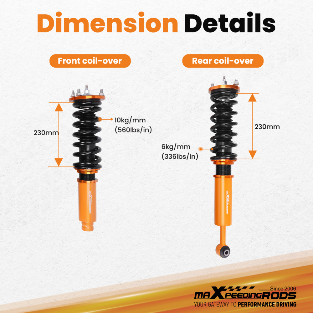 Compatible for Acura TL CL 1998 - 2003 compatible for Honda Accord Adjustable Damper Complete Coilovers lowering kit