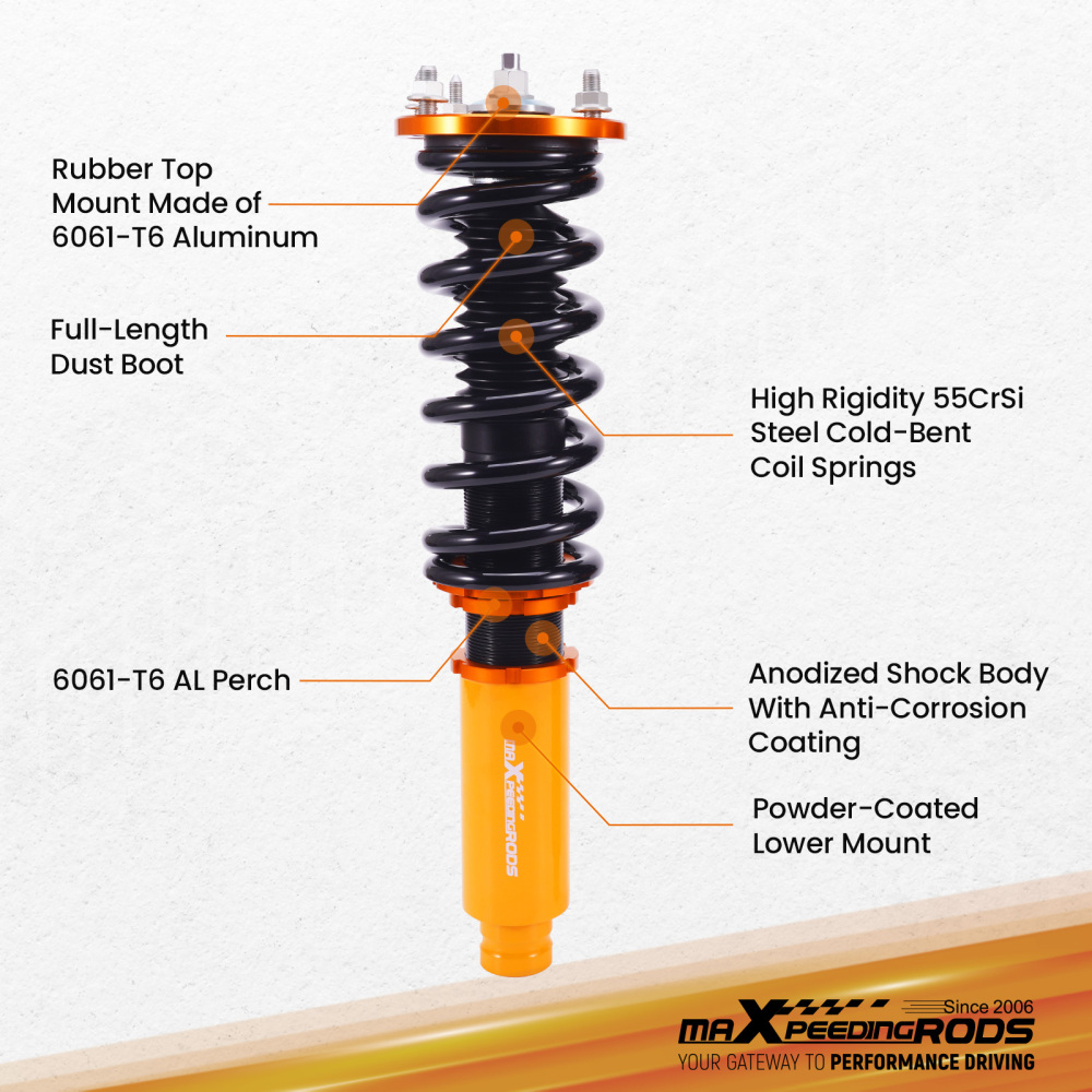 Coilover Suspension Compatible for Honda Accord 98-02 compatible for Acura 99-03 Adjustable Heihgt SPT