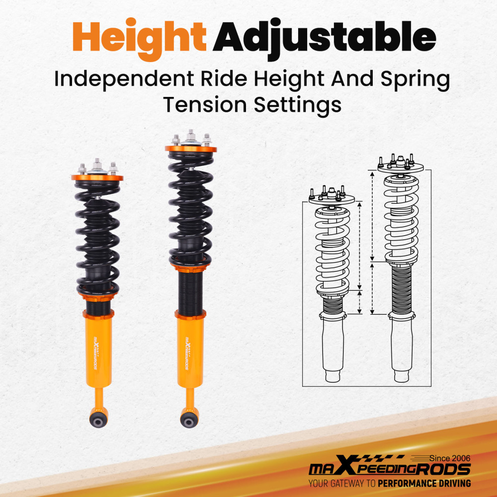 Coilover Suspension Compatible for Honda Accord 98-02 compatible for Acura 99-03 Adjustable Heihgt SPT