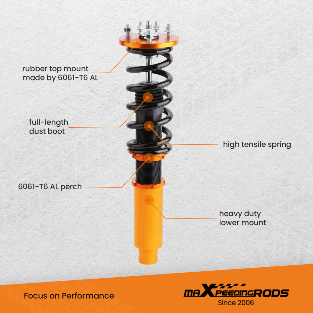 Adjustable Height Coilovers Kits compatible for Honda Accord 1998 - 2002 compatible for Acura TL CL 1999 - 2003 lowering kit