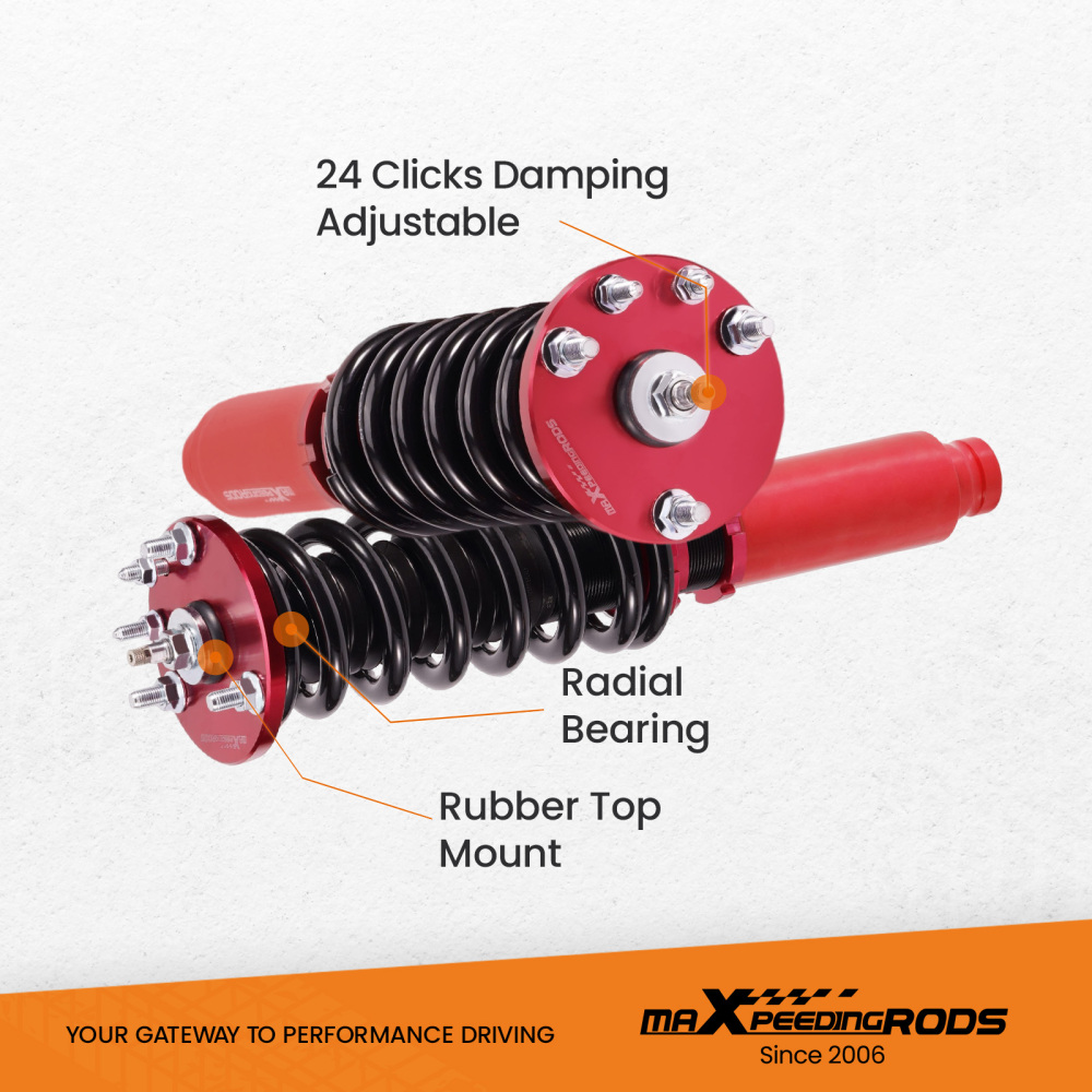 Compatible for Honda Accord 98-02 99-03 compatible for Acura TL 01-03 CL Adj. Damper Performance Coiloverslowering kit