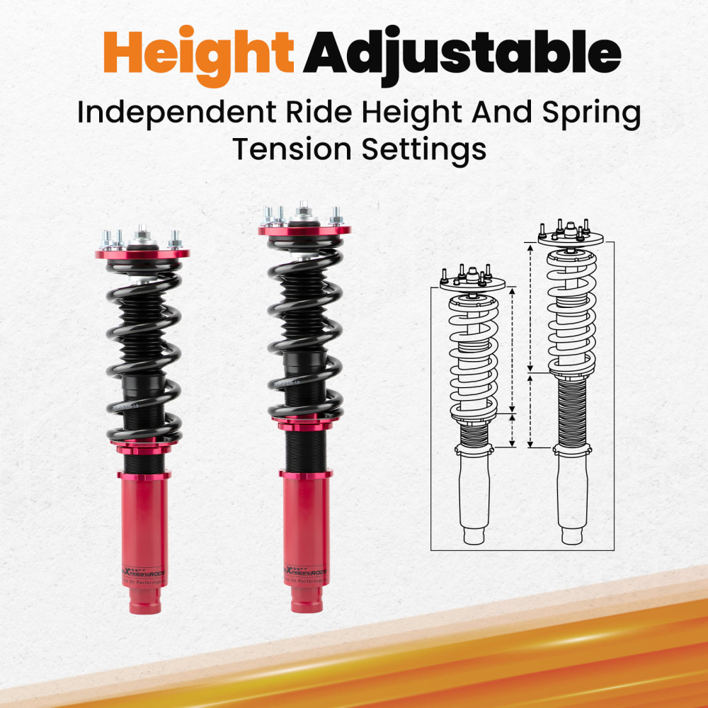 Compatible for Honda Accord 1999-2003 compatible for Acura 1998-2002 TL Suspension Kit Full Coilovers Struts Shock lowering kit