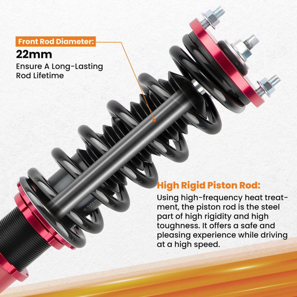 Adjustable Shock Coilovers Lowering Kit compatible for Honda Accord 98-02 CG compatible for Acura TL 99-03