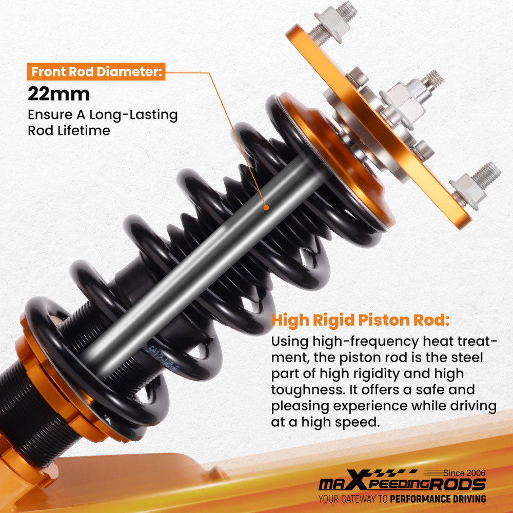 Compatible for Honda Integra DC5 2001-2006 compatible for Acura RSX 24 Ways Adjustable Damper Coilover Kit Lowering Kit