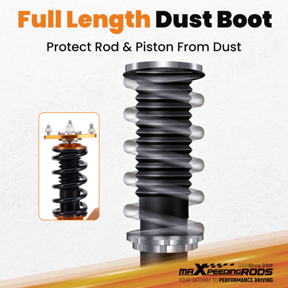 Compatible for Honda Integra DC5 2001-2006 compatible for Acura RSX 24 Ways Adjustable Damper Coilover Kit Lowering Kit