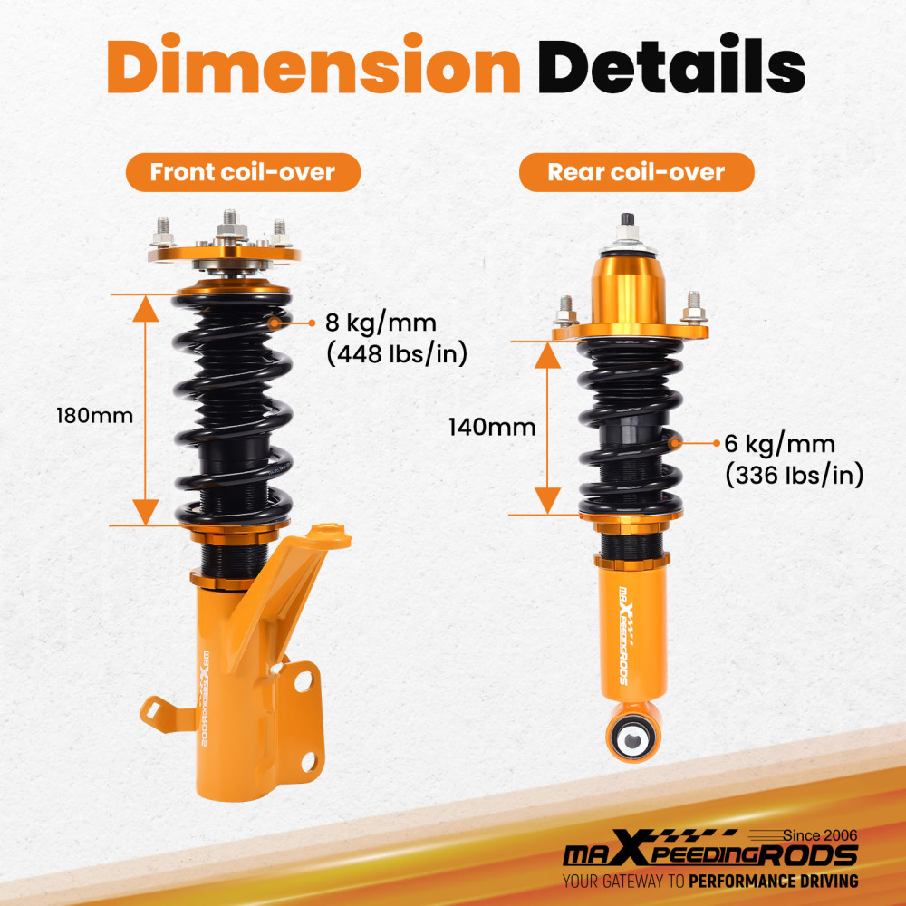 Coilovers Kit compatible for Honda Integra DC5 2001-2006 compatible for Acura RSX Type-S 2002-2006 Shock