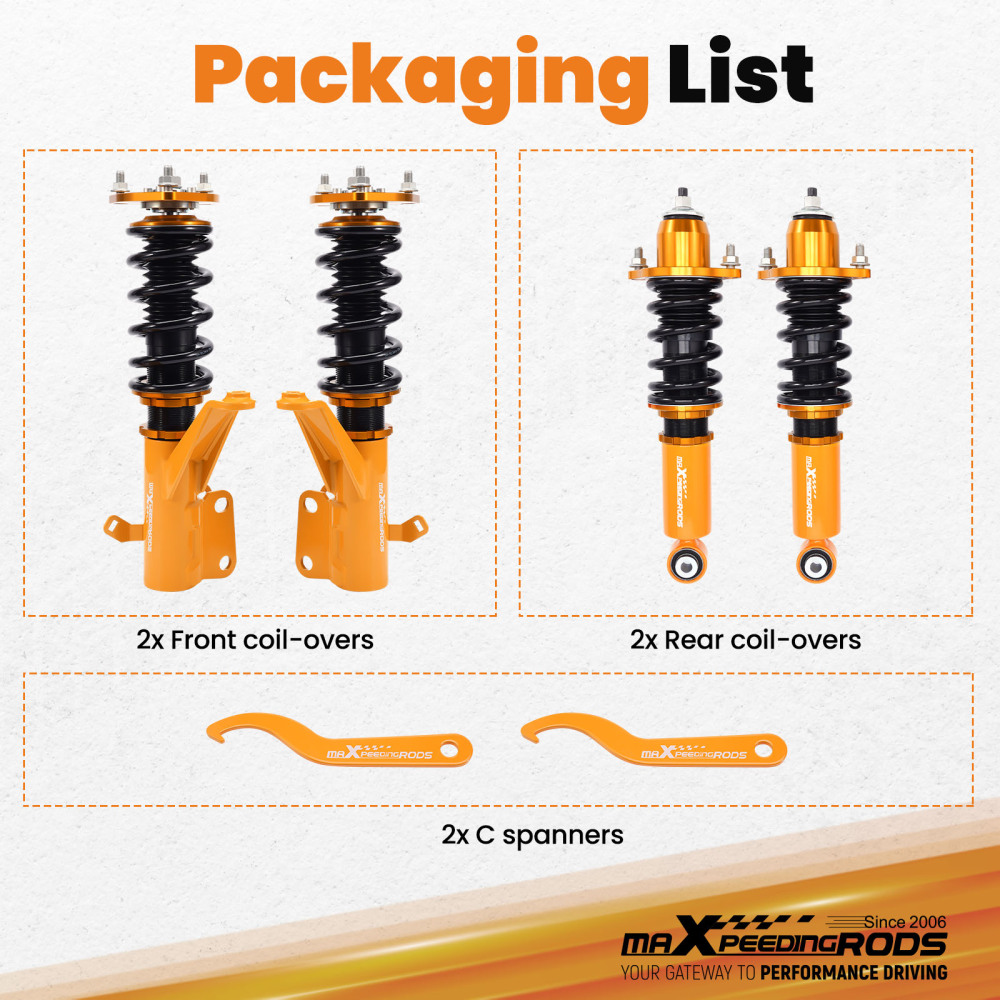 Coilovers Kit compatible for Honda Integra DC5 2001-2006 compatible for Acura RSX Type-S 2002-2006 Shock
